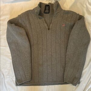 Vintage Polo Ralph Lauren Gray Zip-Up Sweater